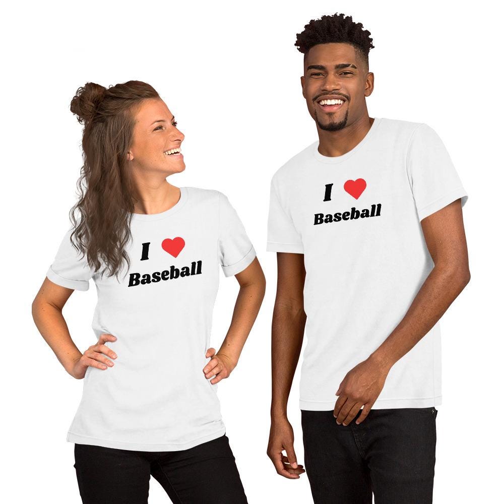 I Heart Baseball Youth White Unisex T-shirt