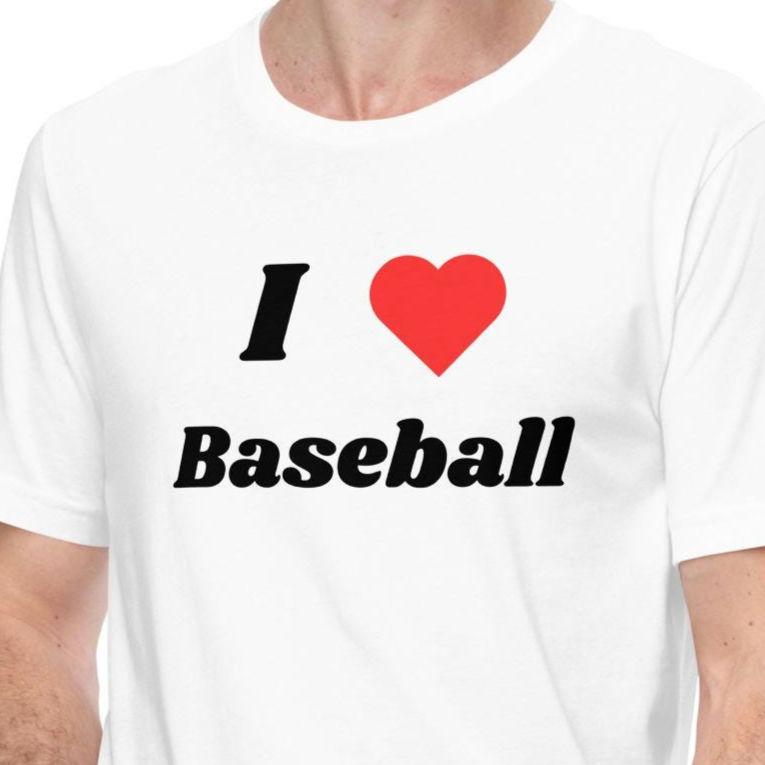 I Heart Baseball Youth White Unisex T-shirt