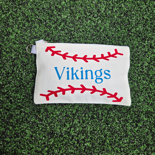 Baseball Personalized Zipper Pouch