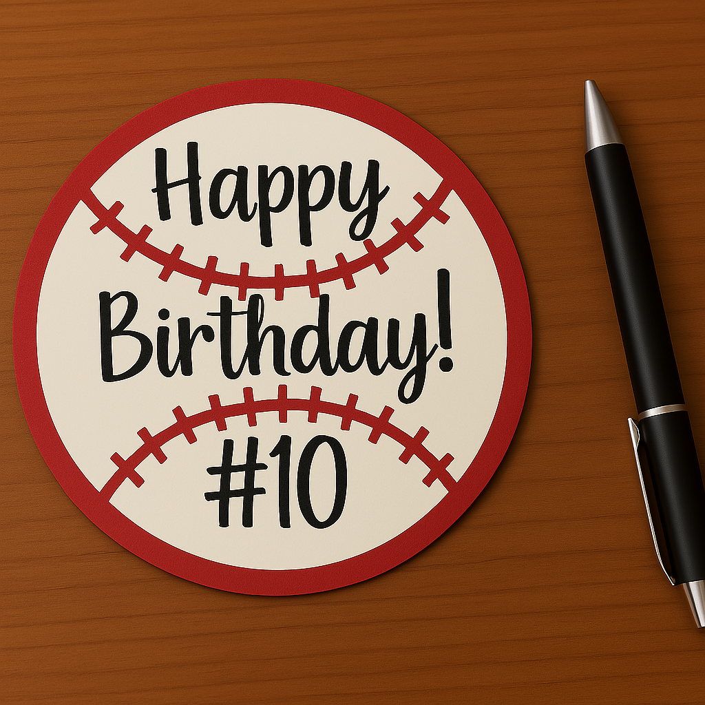 Happy Birthday Baseball Card