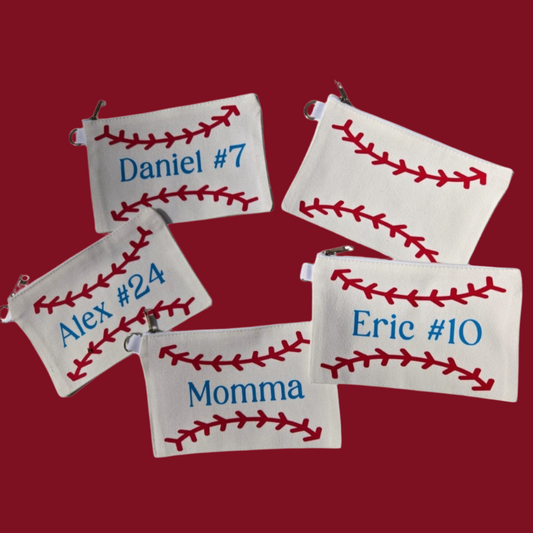 Baseball Personalized Zipper Pouch