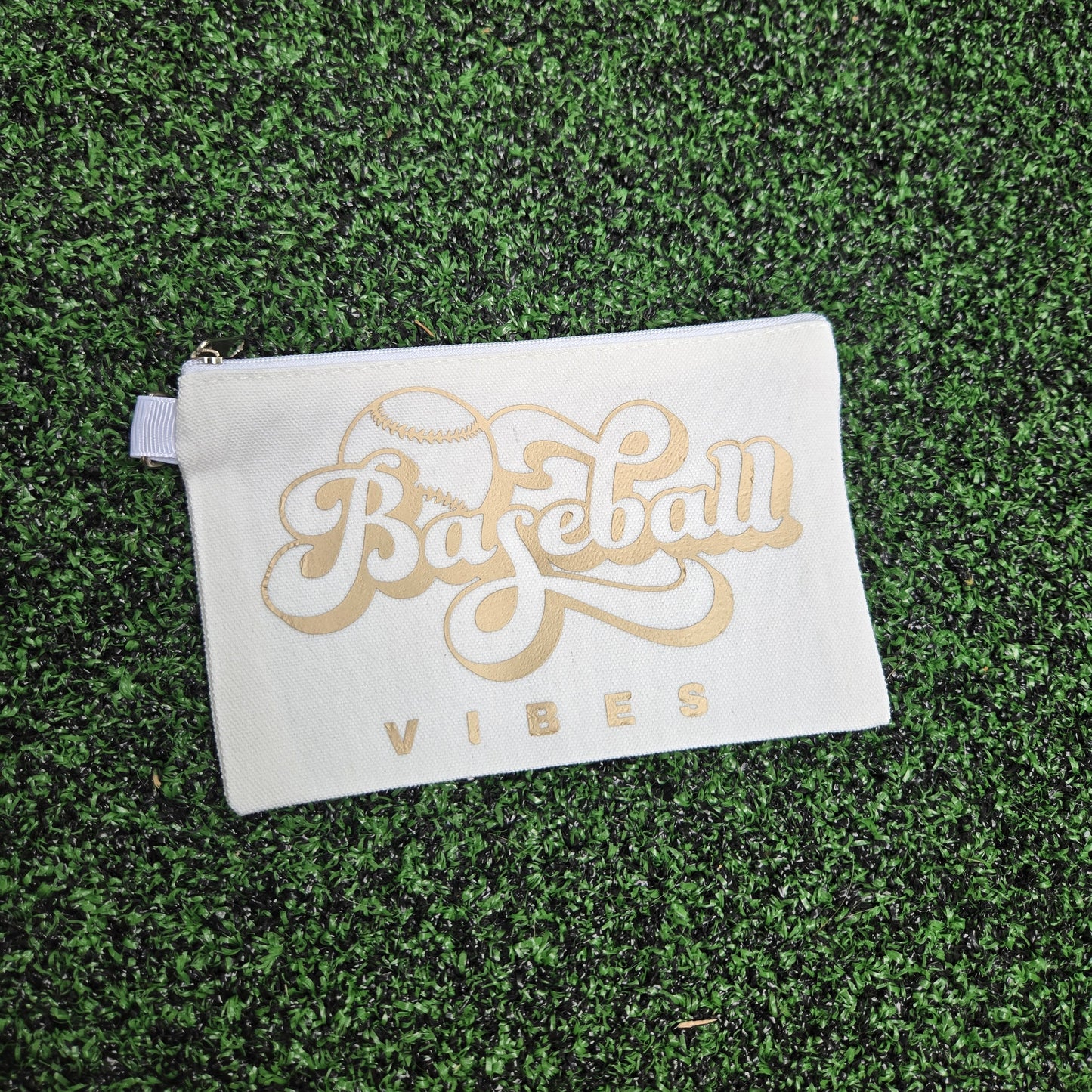 Baseball Vibes Zipper Pouch