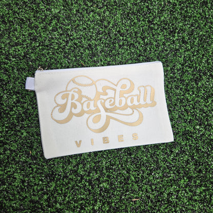 Baseball Vibes Zipper Pouch