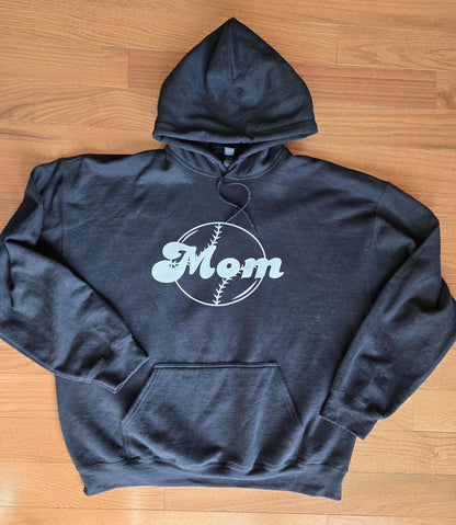 Softball Mom Unisex Hoodie in Black for every team