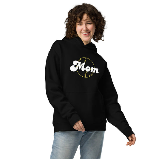 Softball Mom Unisex Hoodie in Black for every team