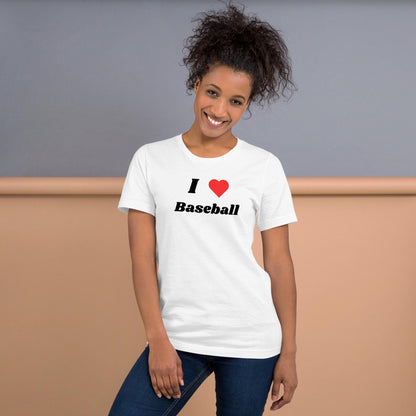 I Heart Baseball Youth White Unisex T-shirt