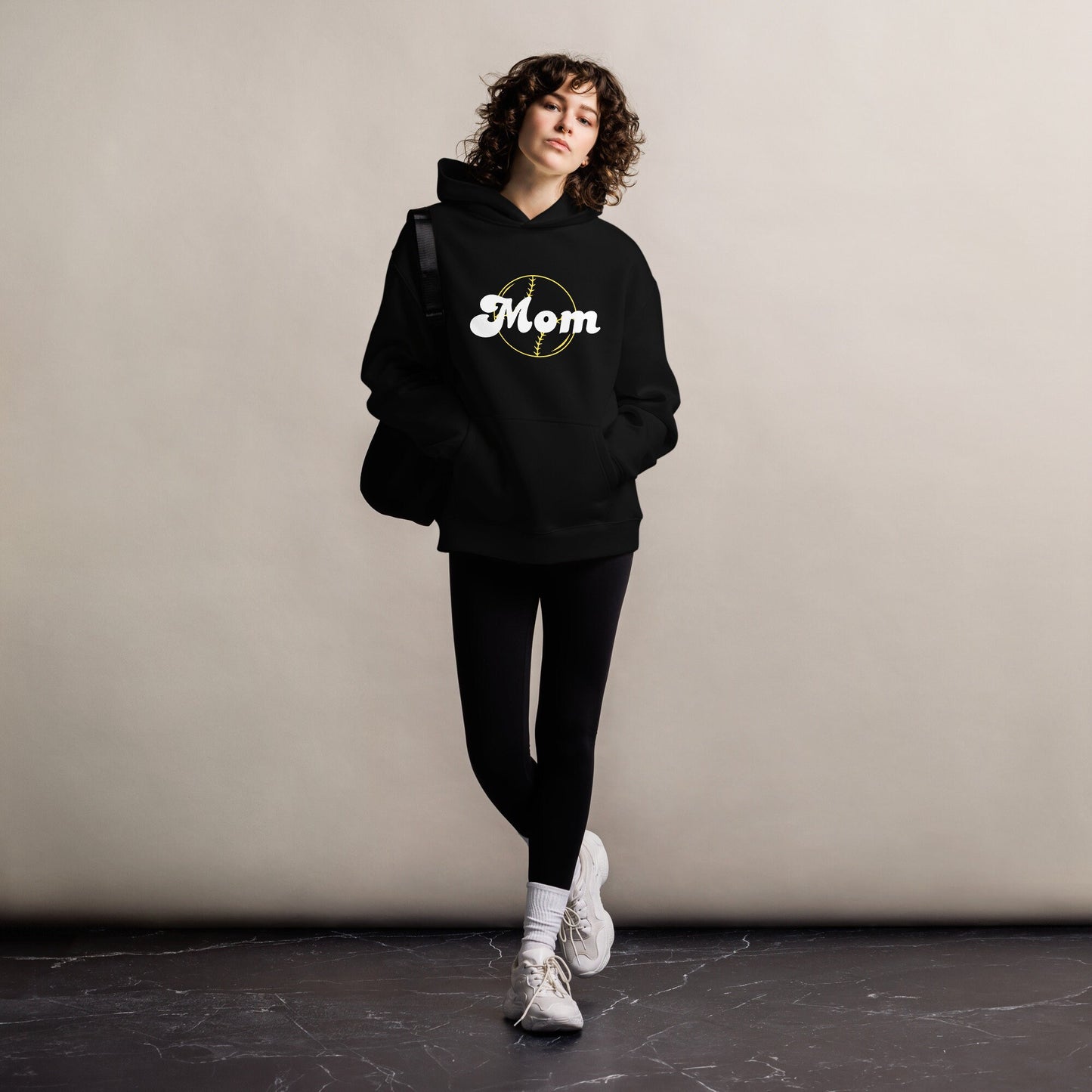 Softball Mom Unisex Hoodie in Black for every team