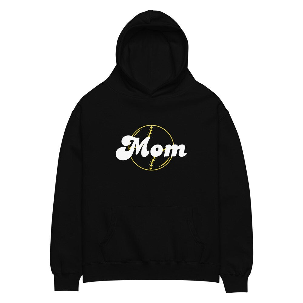 Softball Mom Unisex Hoodie in Black for every team