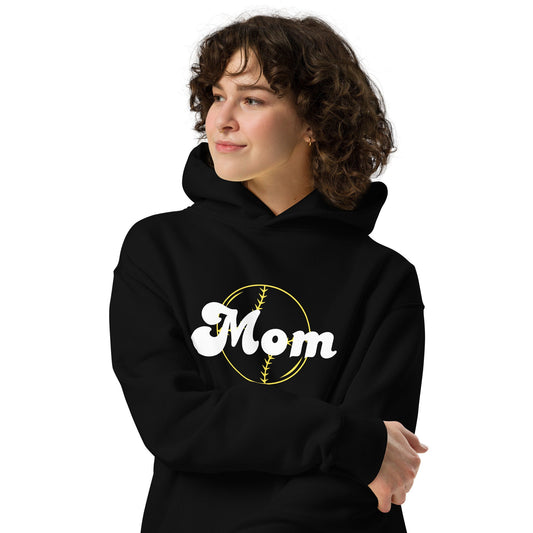 Softball Mom Unisex Hoodie in Black for every team