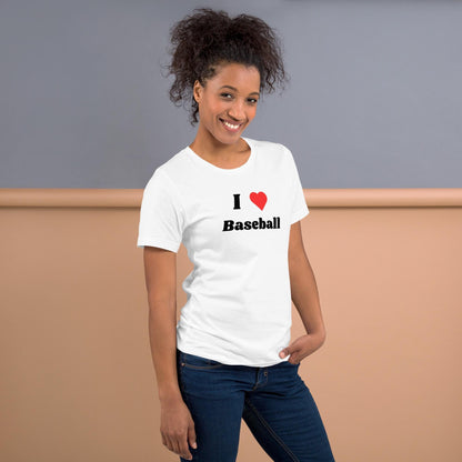 I Heart Baseball Youth White Unisex T-shirt